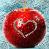 Manzana de corazón